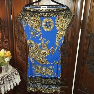 Royal Blue Print Summer Dress